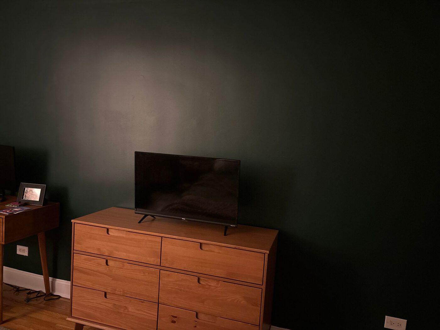 Green feature wall